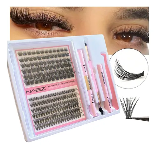 Kit Pestañas Cluster Efeecto Fluffy Naez Diy Autoaplicables