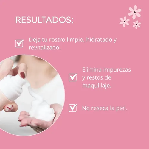 Limpiador Desmaquillante En Mousse Mely 3 En 1