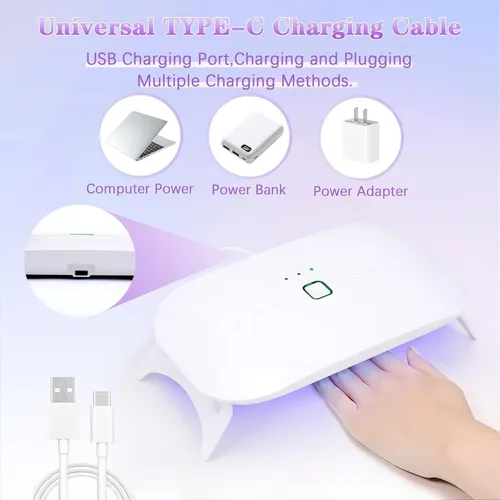 Secador De Uñas Uv Led 48w Shinecai Mini Plegable Usb