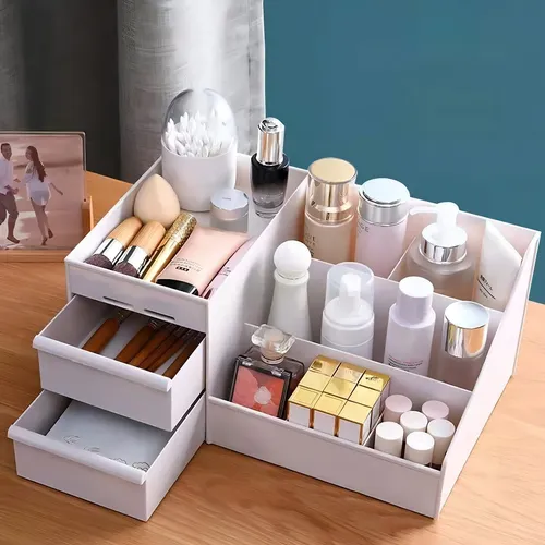 Organizador De Escritorio De Maquillaje Con Cajones, Organiz