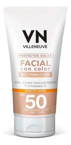 Protector Solar Facial Villeneuve T. Claro Fps 50 X50 Ml