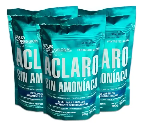 Kit X3 Issue Polvo Decolorante Sin Amoníaco Sensible 700gr