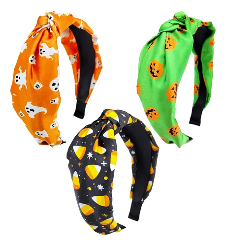 3 Diademas Con Nudos De Halloween Para Accesorios De Pelo De 3pcs-halloween