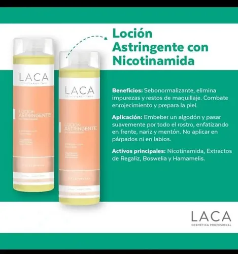 Loción Astringente Con Nicotinamida 250 Ml Laca