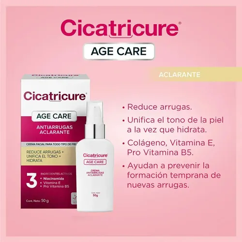 Cicatricure Crema Facial Age Care Antiarruga Aclarante 50gr