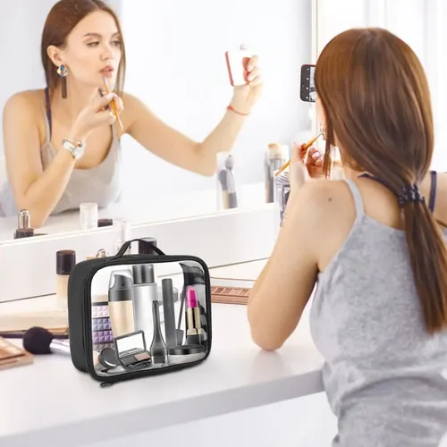 Cw Neceser De Maquillaje Transparente Para Aseo