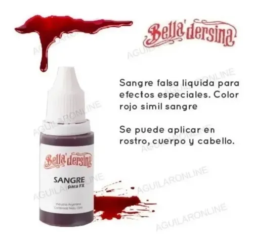 Kit Maquillaje Halloween Bella Dersina Sangre Cuarteto Mora