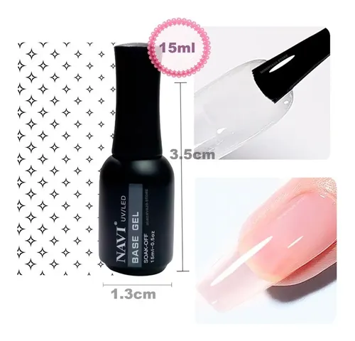 Base Coat Navi 15ml. Uñas Uv/led Semipermanente
