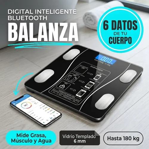 Bascula Corporal Bluetooth Con Sensores De Bioimpedancia