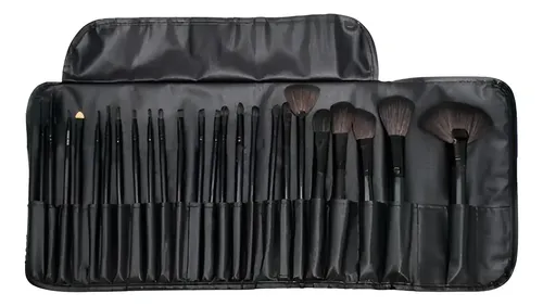 Set De Brochas Con Estuche Para Make Up 24 Piezas