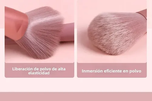 Set Brochas Maquillaje Estuche Viajero Pinceles Profesional