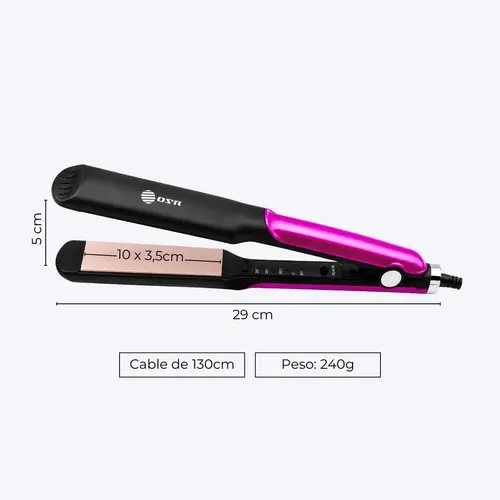 Planchita De Pelo OSR 4 Temperaturas 220°C Tecnología PTC Violeta