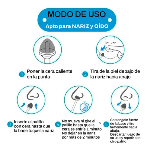 Palitos Depilacion Nariz Oídos Zonas Intimas Set X6