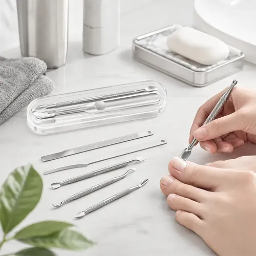 Kit De Cuidado De Uñas De Acero Inoxidable, Removedor De Cut