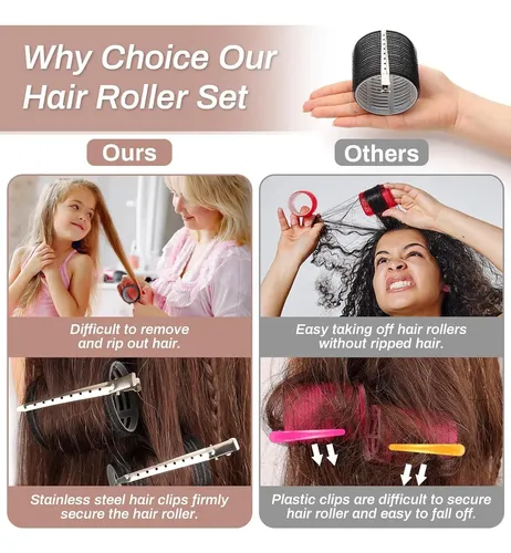 Set Rulos Auto-adherentes Para Cabello Shynek Jumbo Y
