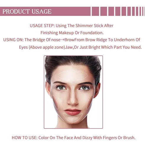 Lápiz Iluminador Multiuso, Brillo Facial Y Corporal, Marca