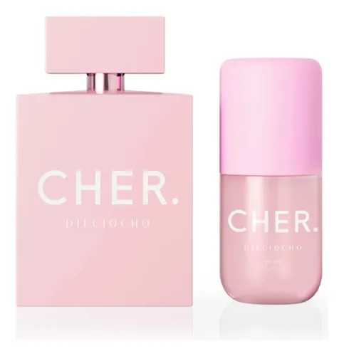 Set Perfume Mujer Cher Dieciocho 100 Ml Edp + Body Splash