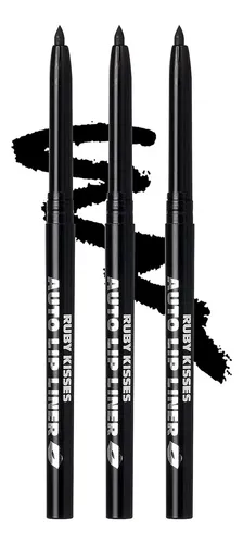 Delineador Automático Ruby Kisses Labios 3 Pack Negro