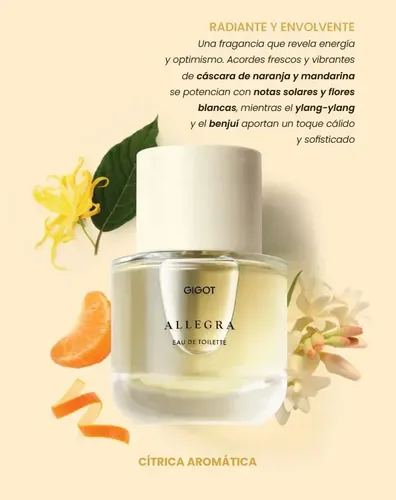 Perfume De Mujer Allegra Eau De Toilette Femenino 50ml Gigot