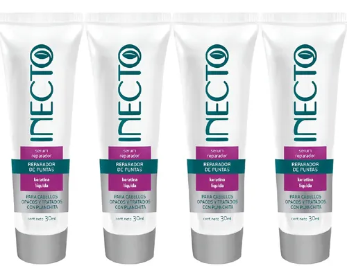 Serum Reparador De Puntas Keratina Liquida Inecto Pack X 4 U