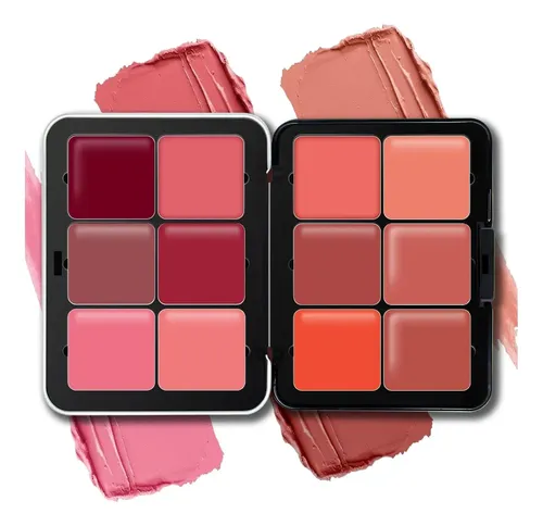Paleta De Rubores En Crema 12 Colores Hosaily Mates