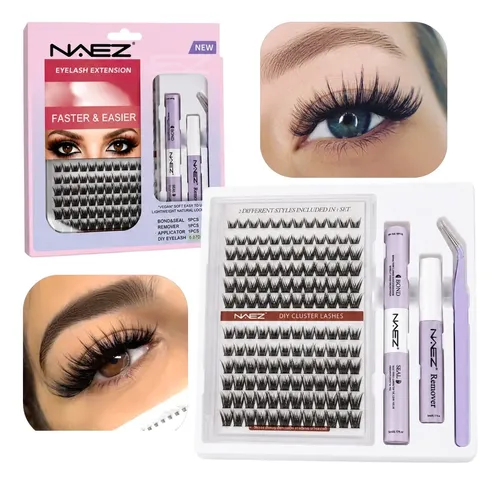 Kit Extensión De Pestañas Voluminous Cluster Lashes