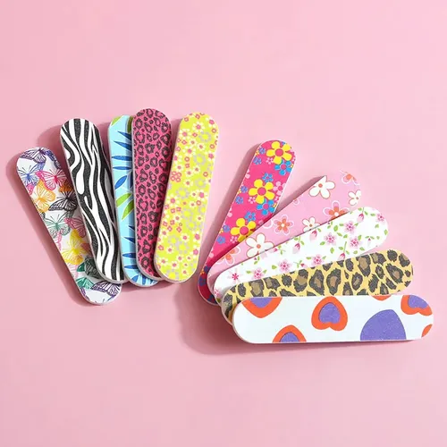 Paquete De 10 Limas De Uñas De Doble Cara, Mini Limas De Uña