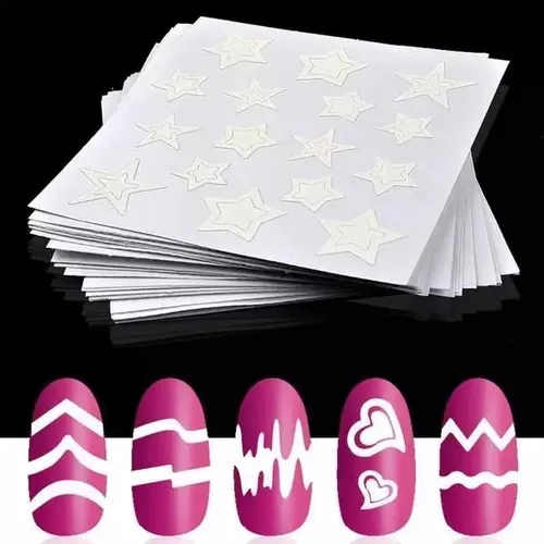 Stickers X12 Para Uñas Francesitas Dibujos Surtidos Deco