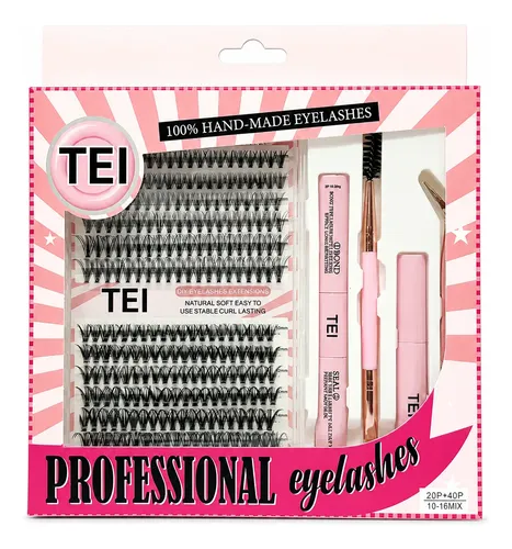 Kit Completo Pestañas Postizas Tei 20+40p 10-16mm Cluster