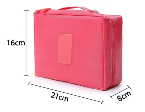 Neceser Bolso Porta Cosmeticos Organizador Maquillaje Baño Color Rosa
