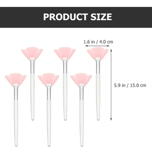 Juego De 6 Brochas De Maquillaje Facial Tipo Abanico Con