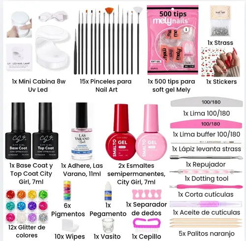 Kit Profesional Completo Uñas Soft Gel Semipermanentes