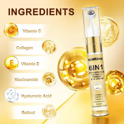 Crema Para Ojos 6 En 1 Sumfang Antiarrugas Y Firmeza 15ml