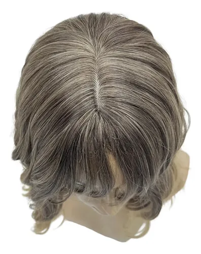 Peluca De Pelo Simil Natural Con Ondas Uso Diario Opaca