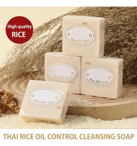 Jabón De Arroz Tailandés, 65 G, Limpieza Facial Y Corporal