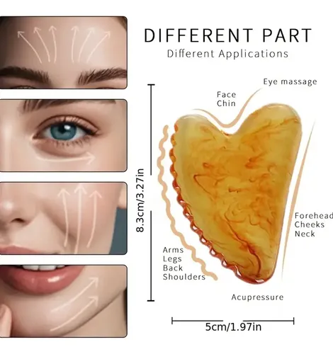 Herramienta De Raspado Para Masaje Facial De Resina Gua Sha
