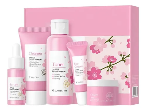 Set Limpiador O Crema Para El Cuidado De La Piel Sakura De 5