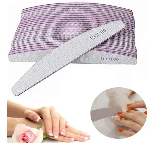 Kit X 10 Limas 100/180 Esmalte Semipermanente Uñas Manos