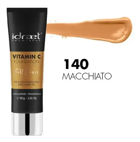 Base Vitamin C Full Coverage Hd Alta Cobertura Mate Idraet