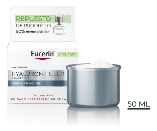 Eucerin HYALURON-FILLER + 3x Effect Repuesto de Crema facial antiarrugas de noche x 50 ml