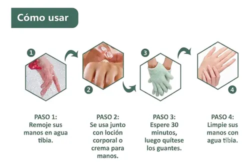 Guantes De Gel Spa Hidratantes Repara Piel Seca Aclarante