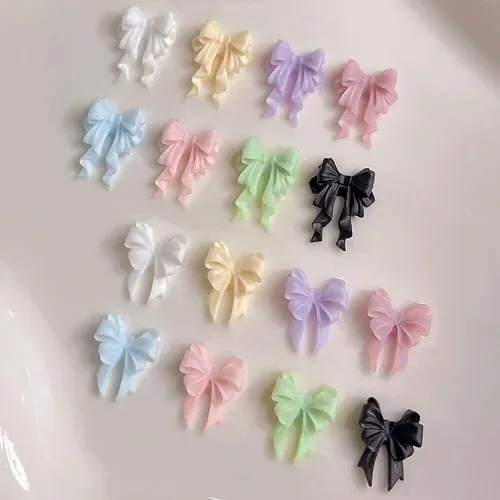 100 Piezas De Lazos Coloridos For Uñas, Lazos De Cinta