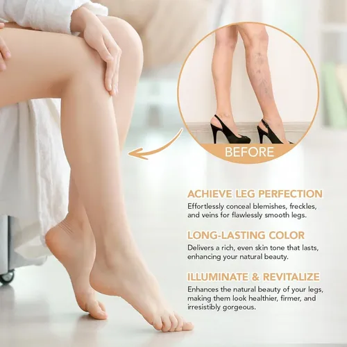 Maquillaje De Piernas Resistente Al Agua 3# Bronze Axnzp