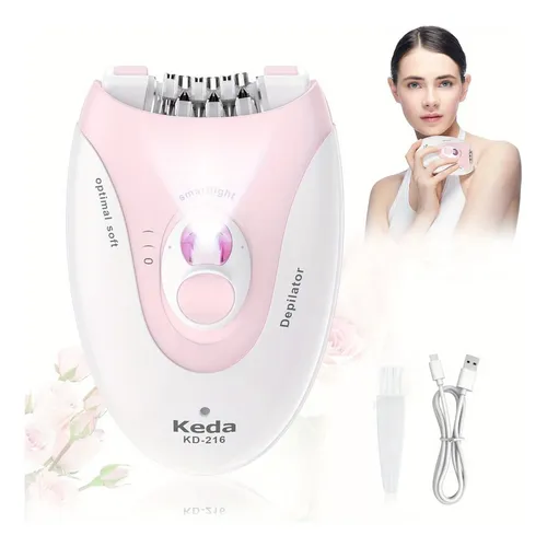 Depiladora Eléctrica Recargable Keda Kd-216 Rosa
