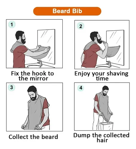 Delantal Recolector De Barba Para Recortar En Lavabo