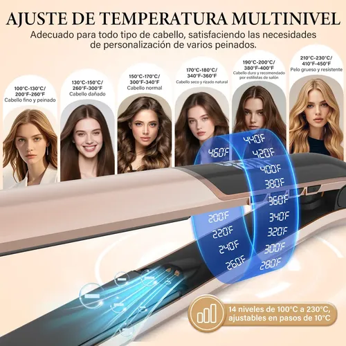 Yhk Yoawes Plancha De Cerámica 2 En 1 Profesional