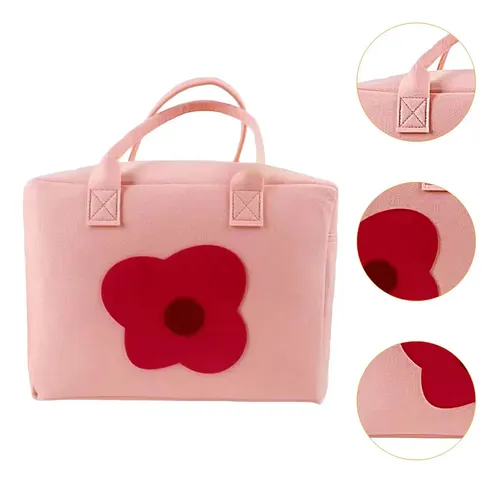 Bolsa De Maquillaje De Viaje, Bolsa De Aseo Flor Rosa Z