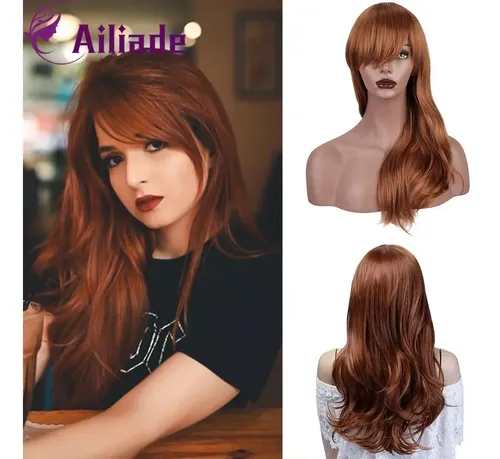 Peluca Caramelo Simil Natural Cosplay Drag 65cm