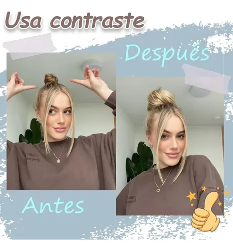 2 Piezas Chongos Postizos De Cabello Natural, Extensión
