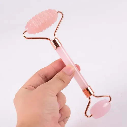 Care Tool Sha Massage Face Quartz Natural Roller Rose Gua